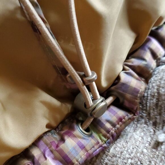 LAND'S END Plaid Puffer Jacket - Large (12-14) - Picture 7 of 9